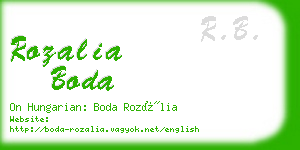 rozalia boda business card